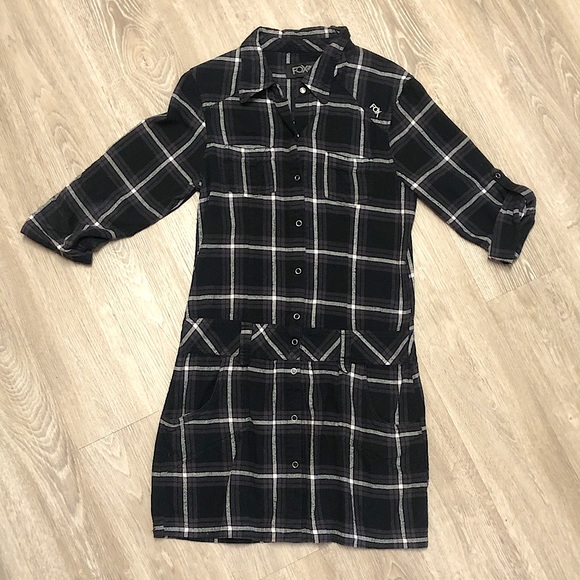 Fox Flannel Shirt Dress - Picture 1 of 7